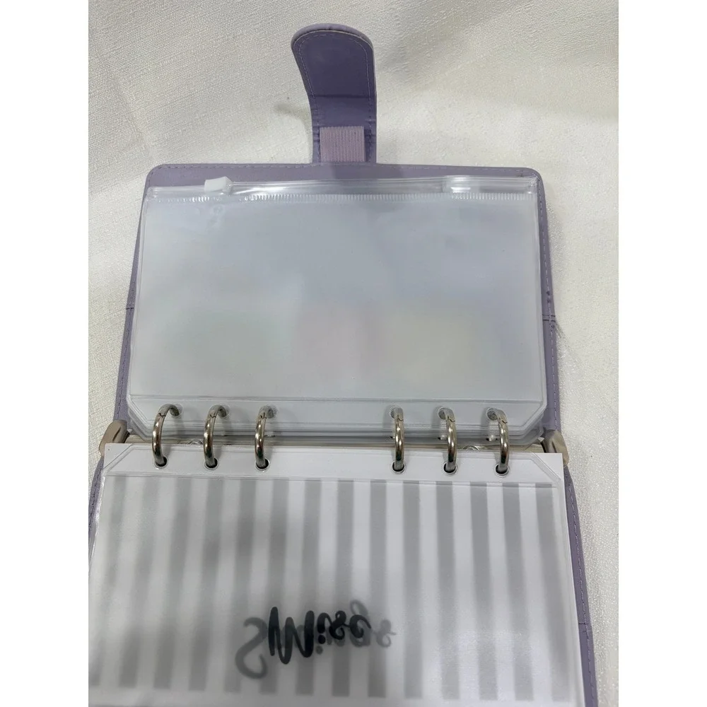 Lavender Cash Stuffing Budget Envelope System Binder with Stickers A6 6-Ring